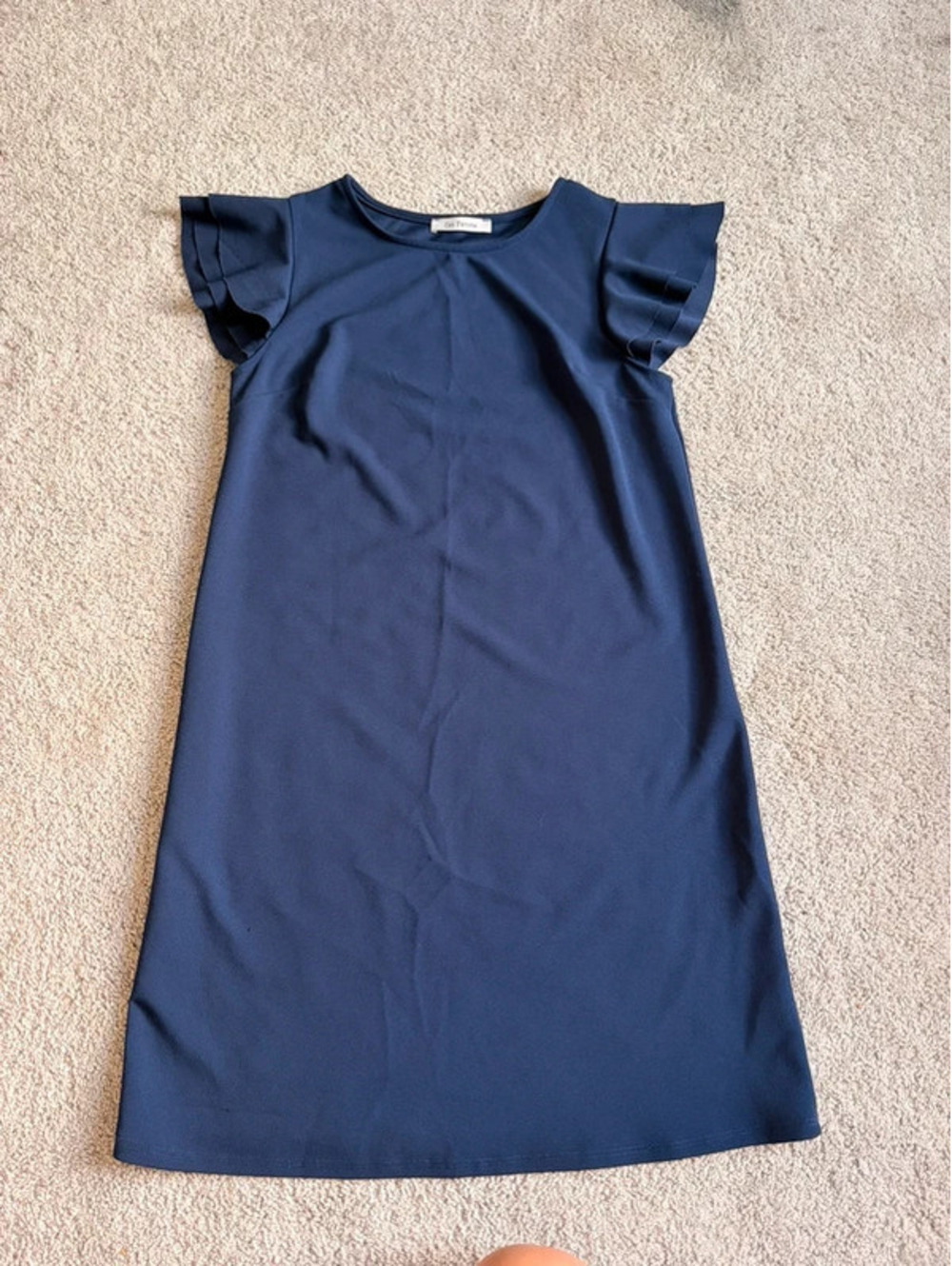 Ces Femme Navy Flutter Sleeve Dress Women’s Small
